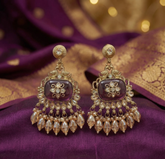 GIVA Amethyst Empress Chandelier Earrings