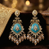 GIVA Cerulean Majesty Chandelier Earrings