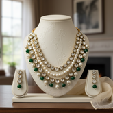 Classic Pearl & Emerald Elegance Set
