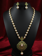 Regal Emerald & Pearl Heritage Necklace Set