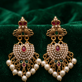 Royal Antique Pearl Chandbali Earrings