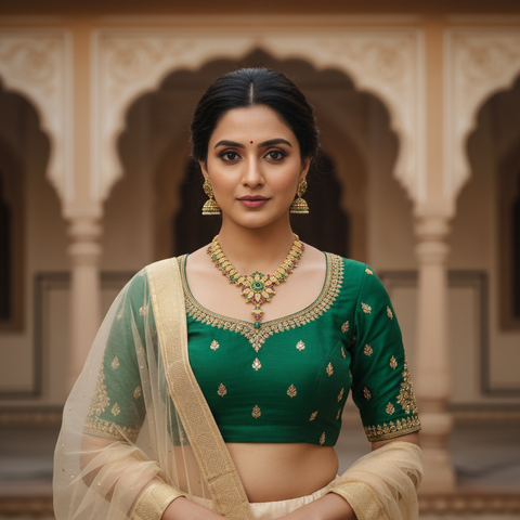 Majestic Floral Heritage Gold Necklace