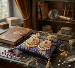 GIVA Regal Chandbali Earrings with Ruby Accents