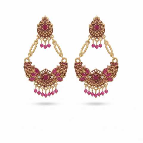 GIVA Exquisite Dangler Earrings: A Fusion of Traditional Grace and Vibrant Color