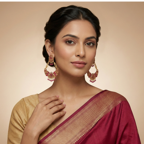 GIVA Exquisite Dangler Earrings: A Fusion of Traditional Grace and Vibrant Color