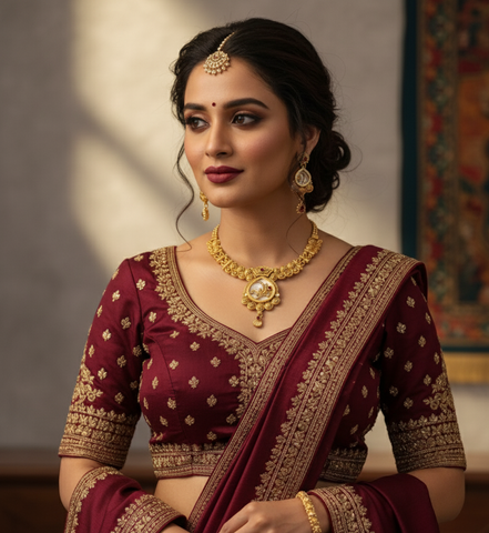 GIVA Royal Kundan Heritage Necklace Set