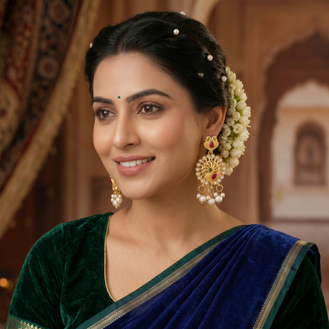 Elegant Peacock Drop Earrings